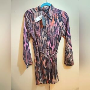 Guess Dress Shirt - Silk - Nectar Breeze Multi - Snake Print